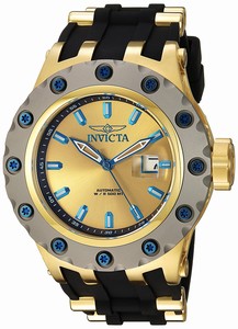 Invicta Subaqua Automatic Date Black Silicone Watch # 20190 (Men Watch)