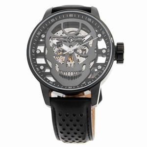 Invicta Black Skeleton Cut-out Hand Wind Watch #20195 (Men Watch)