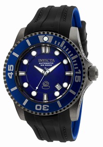 Invicta Pro Diver Automatic Analog Date Black Silicone Watch # 20204 (Men Watch)