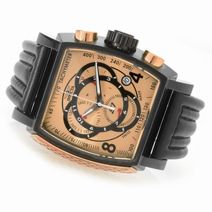 Invicta S1 Rally Quartz Chronograph Date Black Leather Watch # 20253 (Men Watch)