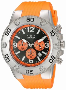 Invicta Pro Diver Quartz Chronograph Date Orange Silicone Watch # 20271 (Men Watch)