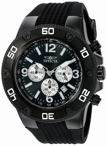 Invicta Pro Diver Chronograph Date Black Silicone Watch # 20274 (Men Watch)