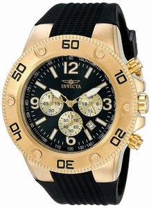 Invicta Quartz Chronograph Date Black Silicone Watch # 20275 (Men Watch)