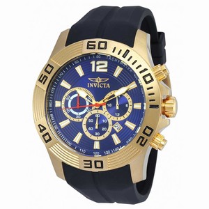 Invicta Blue Dial Gold-plated Band Watch #20299 (Men Watch)