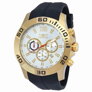 Invicta Silver Dial Gold-plated Band Watch #20301 (Men Watch)