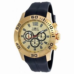 Invicta Champagne Dial Gold-plated Band Watch #20302 (Men Watch)