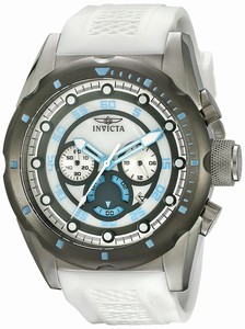 Invicta Speedway Quartz Chronograph Date White Polyurethane Watch # 20310SYB (Men Watch)