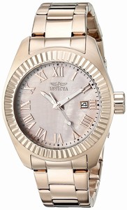 Invicta Rose Gold Dial Stainless Steel Band Watch #20317 (Women Watch)