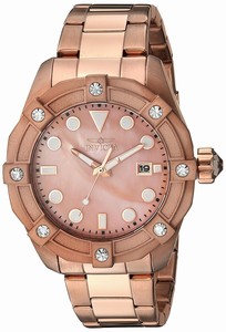 Invicta Rose Gold Dial Stainless Steel Band Watch #20320 (Women Watch)
