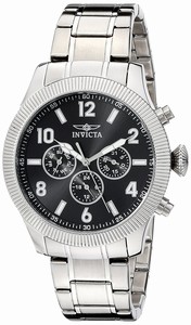 Invicta Black Dial Stainless Steel Band Watch #20326 (Men Watch)