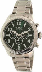 Invicta Green Dial Stainless Steel-plated Band Watch #20328 (Men Watch)