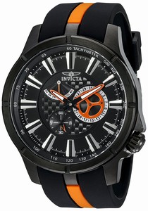 Invicta Black Dial Luminous Measures Seconds Watch #20335 (Men Watch)