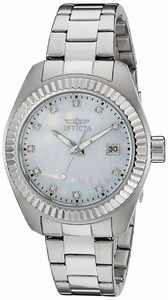 Invicta Mother Of Pearl Dial Stainless Steel Band Watch #20351 (Women Watch)