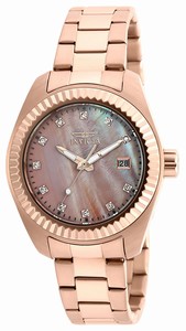 Invicta Mother Of Pearl Dial Stainless Steel Band Watch #20353 (Women Watch)