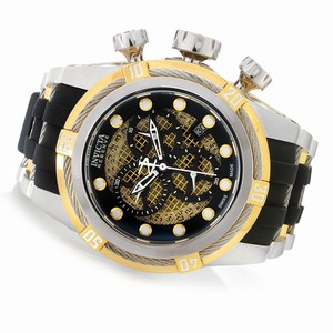 Invicta Bolt Black Dial Chronograph Date Black Polyurethane Watch # 20419 (Men Watch)