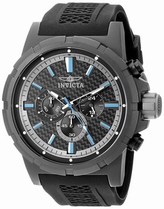 Invicta Black Dial Silicone Watch #20451 (Men Watch)