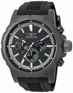 Invicta Black Dial Silicone Watch #20453 (Men Watch)