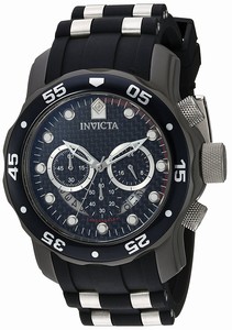 Invicta Quartz Chronograph Date Titanium Case Blue Polyurethane Watch # 20464 (Men Watch)