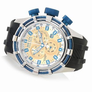 Invicta Quartz Chronograph Date Black Silicone Watch # 20477 (Men Watch)