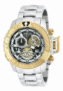 Invicta Black Dial Stainless Steel Watch #20525 (Men Watch)