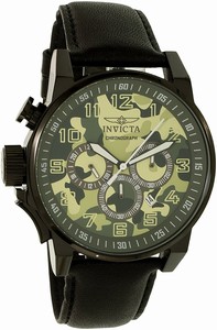 Invicta Green Dial Calfskin Band Watch # 20544 (Men Watch)