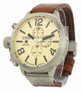 U-Boat Automatic Chronograph Date Brown Leather Watch# 2061 (Men Watch)