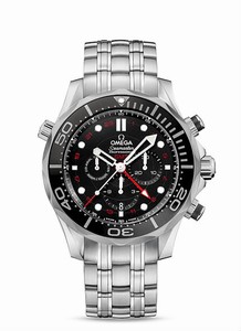 Omega Seamaster Co-Axial Automatic Chronometer Chronograph GMT Diver 300M Stainless Steel Watch# 212.30.44.52.01.001 (Men Watch)