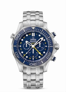 Omega Seamaster Co-Axial Automatic Chronometer Chronograph GMT Diver 300M Stainless Steel Watch# 212.30.44.52.03.001 (Men Watch)