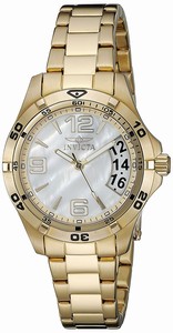 Invicta Mother Of Pearl Dial Stainless Steel Band Watch #21372 (Women Watch)