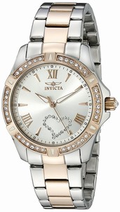 Invicta Silver Dial Stainless Steel Band Watch #21385 (Women Watch)