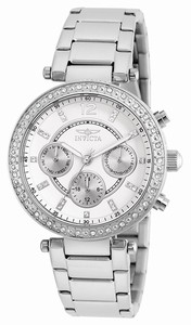 Invicta Silver Dial Stainless Steel Band Watch #21386 (Women Watch)