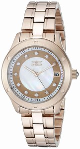 Invicta Mother Of Pearl Dial Stainless Steel Band Watch #21406 (Women Watch)