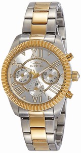 Invicta Silver Dial Stainless Steel Band Watch #21425 (Women Watch)