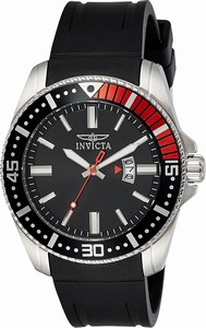 Invicta Black Dial Stainless Steel Plated Watch #21445 (Men Watch)