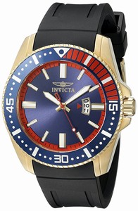 Invicta Pro Diver Quartz Analog Date Black Polyurethane Watch # 21447 (Men Watch)