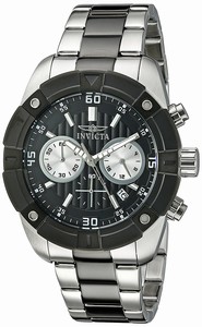 Invicta Black Dial Stainless Steel Band Watch #21469 (Men Watch)