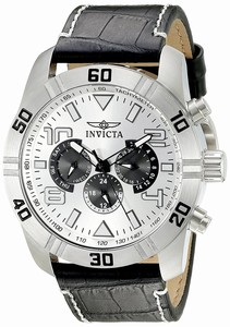 Invicta Pro diver Quartz Day Date Black Leather Watch # 21472 (Men Watch)