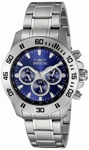 Invicta Blue Dial Stainless Steel Band Watch #21482 (Men Watch)