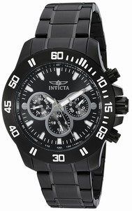 Invicta Black Dial Stainless Steel Band Watch #21486 (Men Watch)