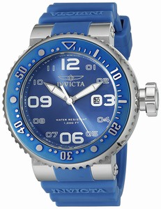 Invicta Pro Diver Quartz Analog Date Blue Silicone Watch # 21519 (Men Watch)