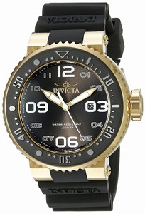 Invicta Pro Diver Quartz Analog Date Black Silicone Watch # 21521 (Men Watch)