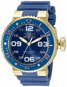 Invicta Pro Diver Quartz Analog Date Blue Silicone Watch # 21522 (Men Watch)