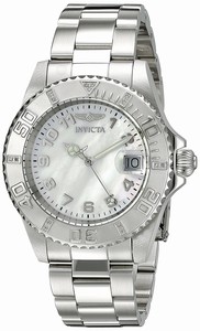 Invicta Mother Of Pearl Dial Stainless Steel Band Watch #21532SYB (Women Watch)