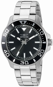 Invicta Black Dial Stainless Steel Watch #21542 (Men Watch)