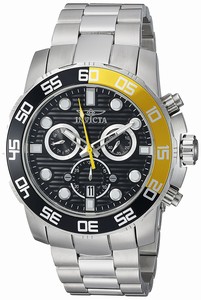 Invicta Black Dial Stainless Steel Band Watch #21553 (Men Watch)