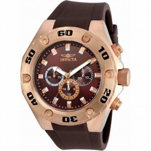 Invicta Brown Dial Rubber Band Watch #21564 (Men Watch)