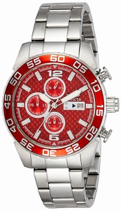 Invicta Red Dial Water-resistant Watch #21567 (Men Watch)