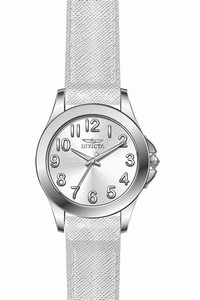 Invicta Angel Quartz Analog White Leather Watch # 21583 (Women Watch)