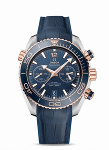 Omega Seamaster Planet Ocean Co-Axial Master Chronometer Chronograph Blue Leather Watch# 215.23.46.51.03.001 (Men Watch)