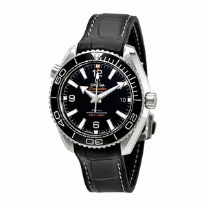 Omega Black Dial Black Leather (rubber Lined) Band Watch #215.33.40.20.01.001 (Men Watch)